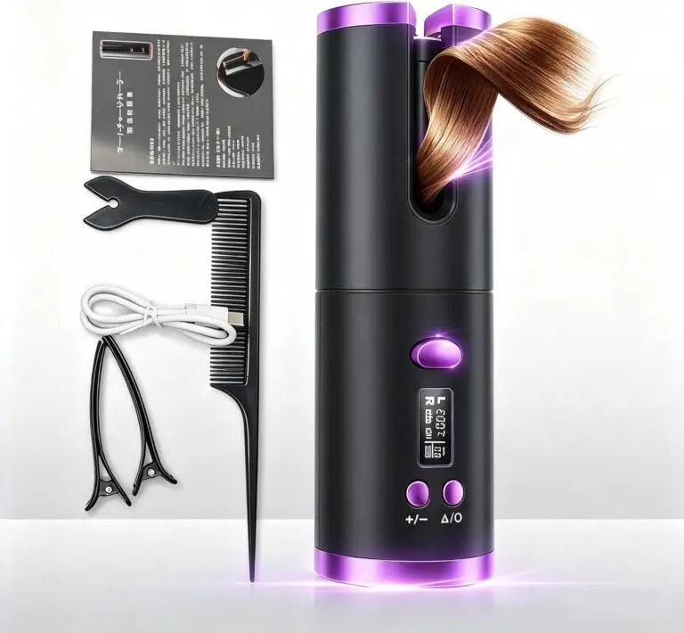 Cordless Automatic Hair Curler, Rechargeable Wireless Curling Iron