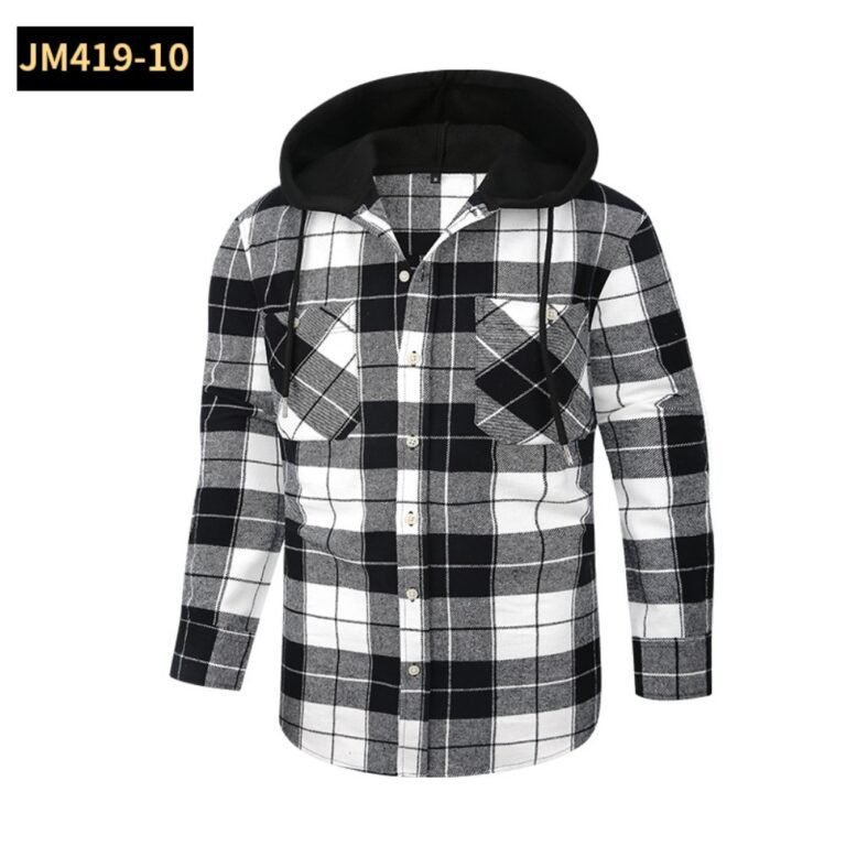 Men’s Hooded Checkered Shirt